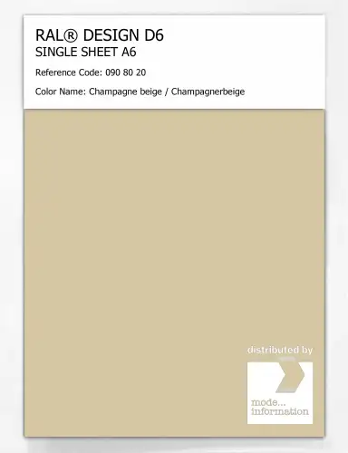 Artikelbild des Artikels “RAL® DESIGN D6 SINGLE SHEET A6 090 80 20 Champagne beige / Champagnerbeige “