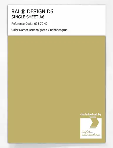Artikelbild des Artikels “RAL® DESIGN D6 SINGLE SHEET A6 095 70 40 Banana green / Bananengrün “