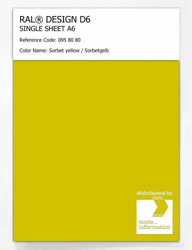 Artikelbild des Artikels “RAL® DESIGN D6 SINGLE SHEET A6 095 80 80 Sorbet yellow / Sorbetgelb “