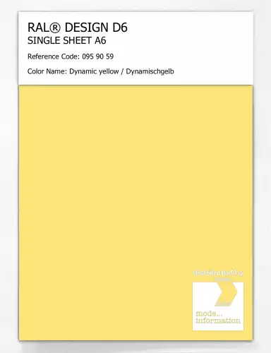 Artikelbild des Artikels “RAL® DESIGN D6 SINGLE SHEET A6 095 90 59 Dynamic yellow / Dynamischgelb “