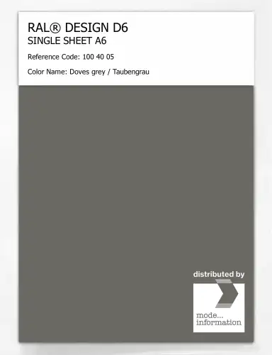 Artikelbild des Artikels “RAL® DESIGN D6 SINGLE SHEET A6 100 40 05 Doves grey / Taubengrau “