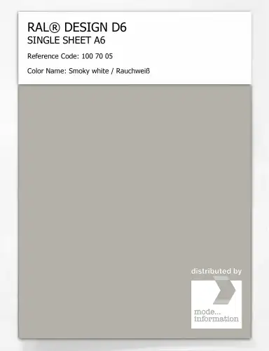 Artikelbild des Artikels “RAL® DESIGN D6 SINGLE SHEET A6 100 70 05 Smoky white / Rauchweiß “