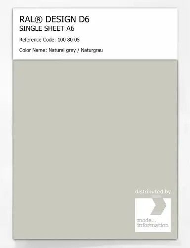 Artikelbild des Artikels “RAL® DESIGN D6 SINGLE SHEET A6 100 80 05 Natural grey / Naturgrau “