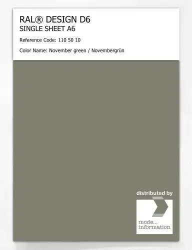 Artikelbild des Artikels “RAL® DESIGN D6 SINGLE SHEET A6 110 50 10 November green / Novembergrün “