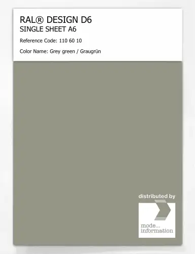 Artikelbild des Artikels “RAL® DESIGN D6 SINGLE SHEET A6 110 60 10 Grey green / Graugrün “