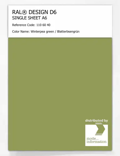 Artikelbild des Artikels “RAL® DESIGN D6 SINGLE SHEET A6 110 60 40 Winterpea green / Blatterbsengrün “