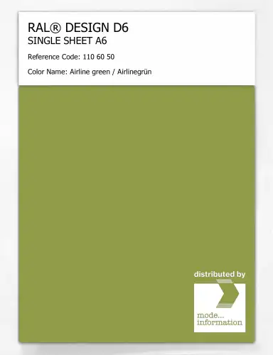 Artikelbild des Artikels “RAL® DESIGN D6 SINGLE SHEET A6 110 60 50 Airline green / Airlinegrün “