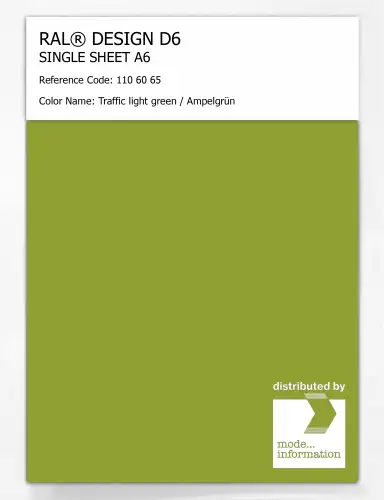 Artikelbild des Artikels “RAL® DESIGN D6 SINGLE SHEET A6 110 60 65 Traffic light green / Ampelgrün “