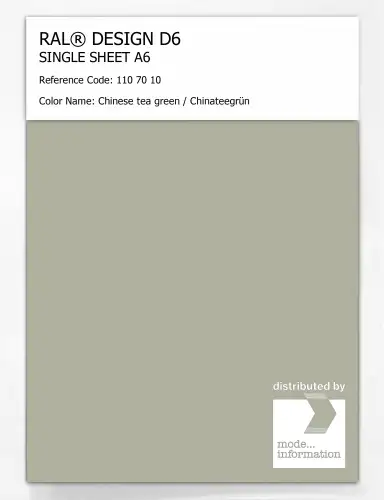 Artikelbild des Artikels “RAL® DESIGN D6 SINGLE SHEET A6 110 70 10 Chinese tea green / Chinateegrün “
