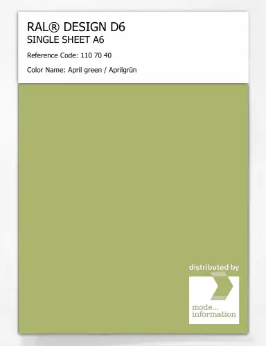 Artikelbild des Artikels “RAL® DESIGN D6 SINGLE SHEET A6 110 70 40 April green / Aprilgrün “