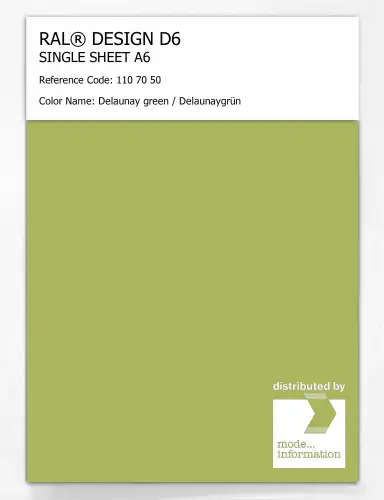 Artikelbild des Artikels “RAL® DESIGN D6 SINGLE SHEET A6 110 70 50 Delaunay green / Delaunaygrün “