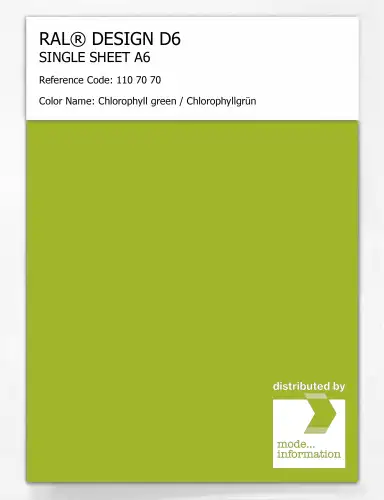 Artikelbild des Artikels “RAL® DESIGN D6 SINGLE SHEET A6 110 70 70 Chlorophyll green / Chlorophyllgrün “