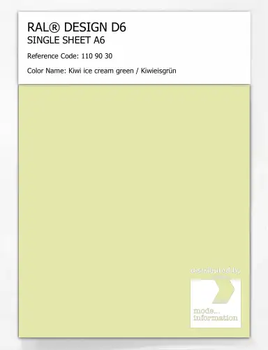 Artikelbild des Artikels “RAL® DESIGN D6 SINGLE SHEET A6 110 90 30 Kiwi ice cream green / Kiwieisgrün “