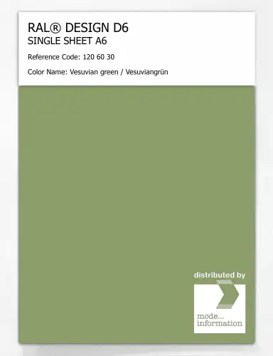Artikelbild des Artikels “RAL® DESIGN D6 SINGLE SHEET A6 120 60 30 Vesuvian green / Vesuviangrün “