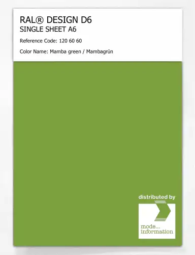 Artikelbild des Artikels “RAL® DESIGN D6 SINGLE SHEET A6 120 60 60 Mamba green / Mambagrün “