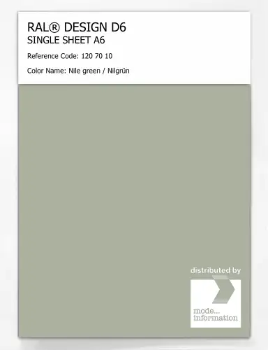 Artikelbild des Artikels “RAL® DESIGN D6 SINGLE SHEET A6 120 70 10 Nile green / Nilgrün “