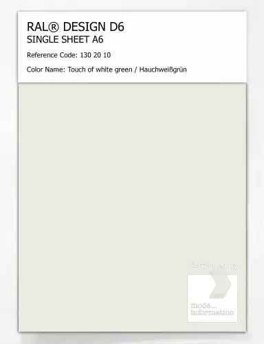 Artikelbild des Artikels “RAL® DESIGN D6 SINGLE SHEET A6 130 20 10 Touch of white green / Hauchweißgrün “