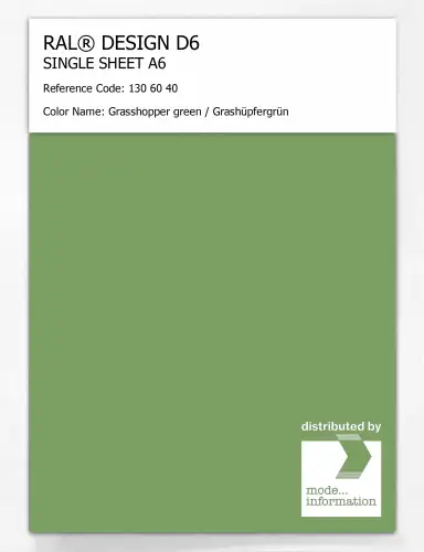 Artikelbild des Artikels “RAL® DESIGN D6 SINGLE SHEET A6 130 60 40 Grasshopper green / Grashüpfergrün “
