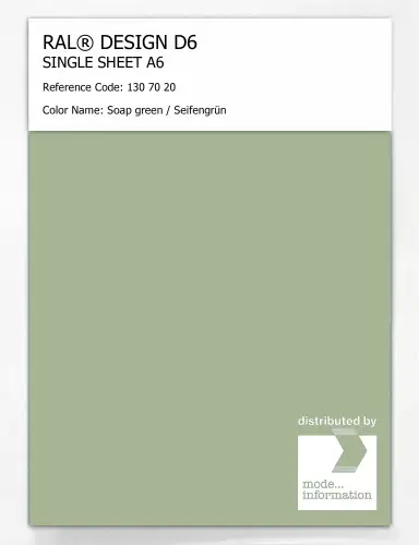 Artikelbild des Artikels “RAL® DESIGN D6 SINGLE SHEET A6 130 70 20 Soap green / Seifengrün “