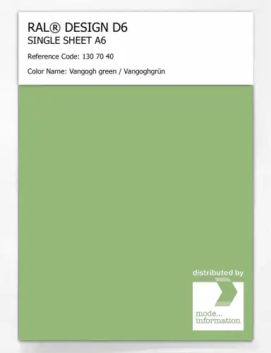 Artikelbild des Artikels “RAL® DESIGN D6 SINGLE SHEET A6 130 70 40 Vangogh green / Vangoghgrün “