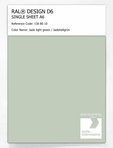 Artikelbild des Artikels “RAL® DESIGN D6 SINGLE SHEET A6 130 80 10 Jade light green / Jadehellgrün “