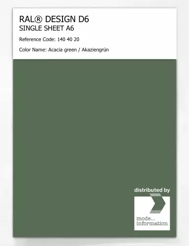 Artikelbild des Artikels “RAL® DESIGN D6 SINGLE SHEET A6 140 40 20 Acacia green / Akaziengrün “