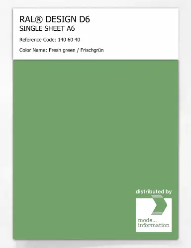 Artikelbild des Artikels “RAL® DESIGN D6 SINGLE SHEET A6 140 60 40 Fresh green / Frischgrün “