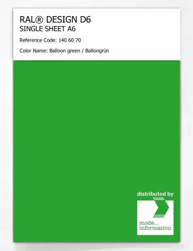 Artikelbild des Artikels “RAL® DESIGN D6 SINGLE SHEET A6 140 60 70 Balloon green / Ballongrün “