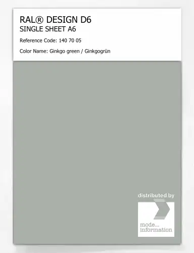 Artikelbild des Artikels “RAL® DESIGN D6 SINGLE SHEET A6 140 70 05 Ginkgo green / Ginkgogrün “
