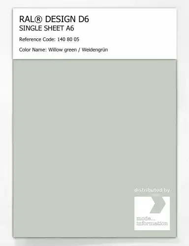 Artikelbild des Artikels “RAL® DESIGN D6 SINGLE SHEET A6 140 80 05 Willow green / Weidengrün “