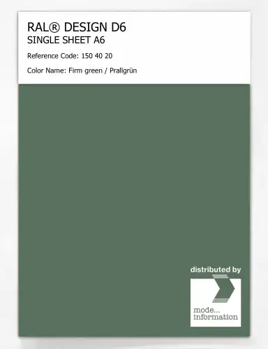 Artikelbild des Artikels “RAL® DESIGN D6 SINGLE SHEET A6 150 40 20 Firm green / Prallgrün “