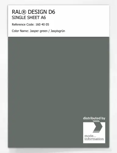 Artikelbild des Artikels “RAL® DESIGN D6 SINGLE SHEET A6 160 40 05 Jasper green / Jaspisgrün “