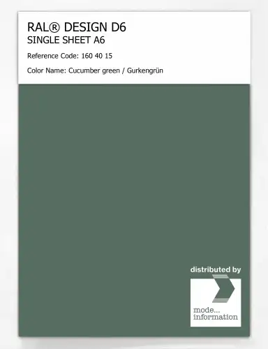 Artikelbild des Artikels “RAL® DESIGN D6 SINGLE SHEET A6 160 40 15 Cucumber green / Gurkengrün “