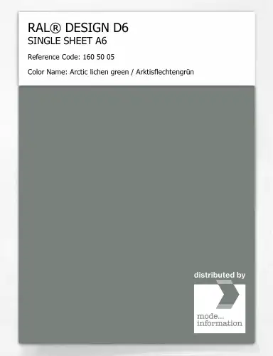 Artikelbild des Artikels “RAL® DESIGN D6 SINGLE SHEET A6 160 50 05 Arctic lichen green / Arktisflechtengrün “