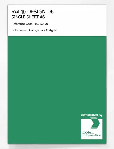 Artikelbild des Artikels “RAL® DESIGN D6 SINGLE SHEET A6 160 50 50 Golf green / Golfgrün “