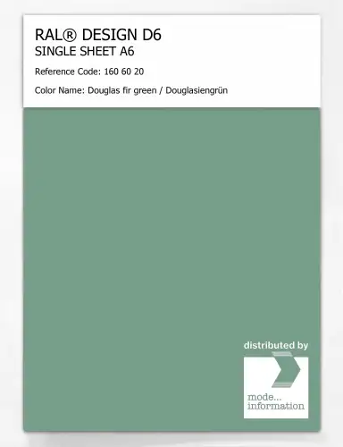 Artikelbild des Artikels “RAL® DESIGN D6 SINGLE SHEET A6 160 60 20 Douglas fir green / Douglasiengrün “
