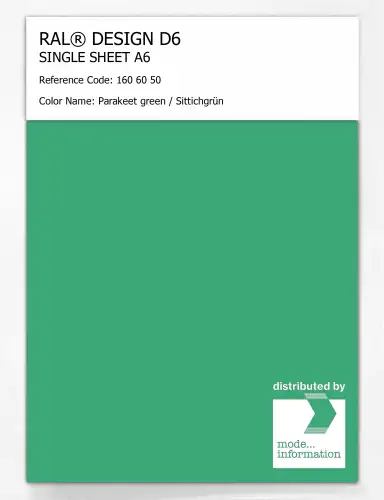 Artikelbild des Artikels “RAL® DESIGN D6 SINGLE SHEET A6 160 60 50 Parakeet green / Sittichgrün “