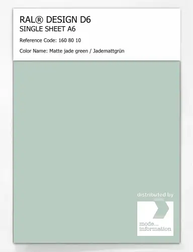 Artikelbild des Artikels “RAL® DESIGN D6 SINGLE SHEET A6 160 80 10 Matte jade green / Jademattgrün “
