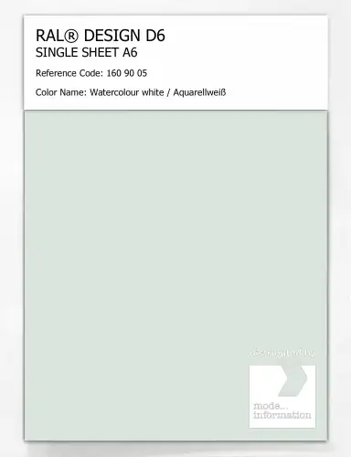 Artikelbild des Artikels “RAL® DESIGN D6 SINGLE SHEET A6 160 90 05 Watercolour white / Aquarellweiß “
