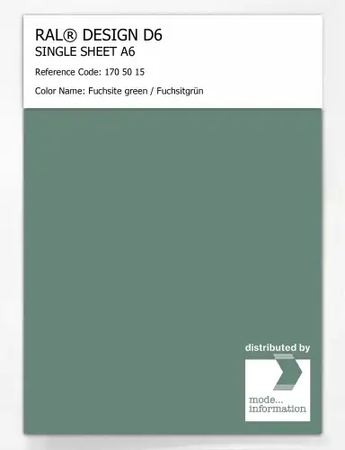 Artikelbild des Artikels “RAL® DESIGN D6 SINGLE SHEET A6 170 50 15 Fuchsite green / Fuchsitgrün “