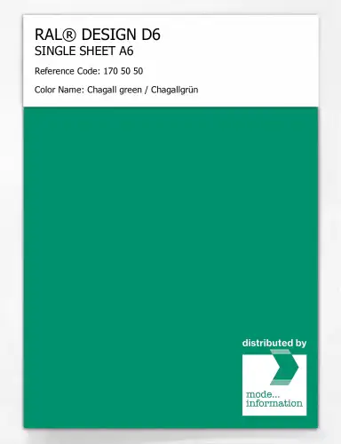 Artikelbild des Artikels “RAL® DESIGN D6 SINGLE SHEET A6 170 50 50 Chagall green / Chagallgrün “