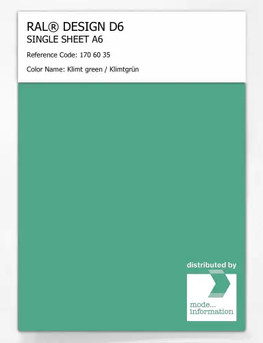 Artikelbild des Artikels “RAL® DESIGN D6 SINGLE SHEET A6 170 60 35 Klimt green / Klimtgrün “