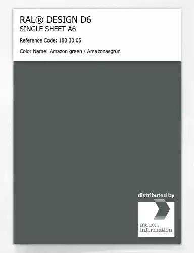 Artikelbild des Artikels “RAL® DESIGN D6 SINGLE SHEET A6 180 30 05 Amazon green / Amazonasgrün “