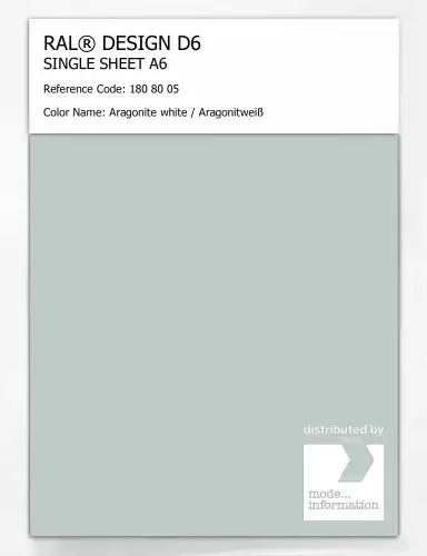 Artikelbild des Artikels “RAL® DESIGN D6 SINGLE SHEET A6 180 80 05 Aragonite white / Aragonitweiß “