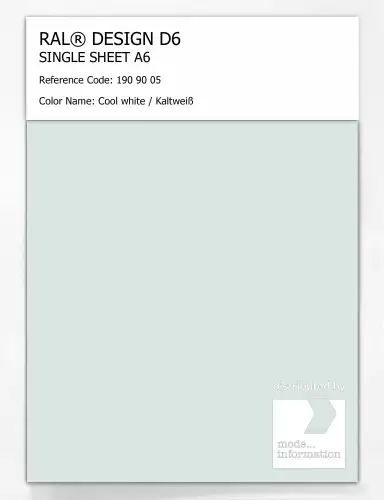 Artikelbild des Artikels “RAL® DESIGN D6 SINGLE SHEET A6 190 90 05 Cool white / Kaltweiß “