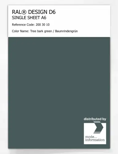 Artikelbild des Artikels “RAL® DESIGN D6 SINGLE SHEET A6 200 30 10 Tree bark green / Baumrindengrün “