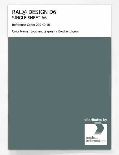 Artikelbild des Artikels “RAL® DESIGN D6 SINGLE SHEET A6 200 40 10 Brochantite green / Brochantitgrün “