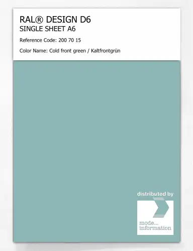 Artikelbild des Artikels “RAL® DESIGN D6 SINGLE SHEET A6 200 70 15 Cold front green / Kaltfrontgrün “