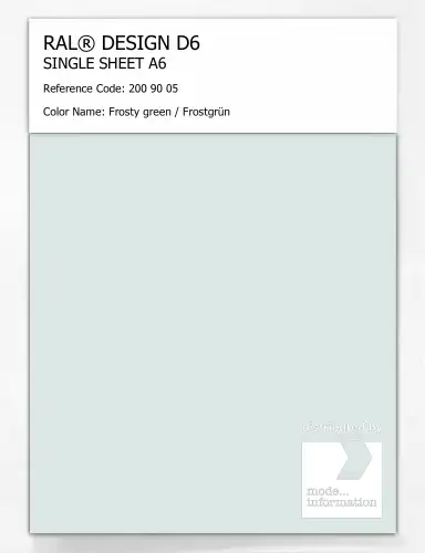 Artikelbild des Artikels “RAL® DESIGN D6 SINGLE SHEET A6 200 90 05 Frosty green / Frostgrün “