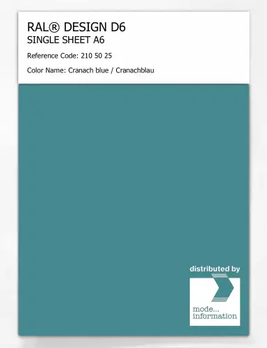 Artikelbild des Artikels “RAL® DESIGN D6 SINGLE SHEET A6 210 50 25 Cranach blue / Cranachblau “